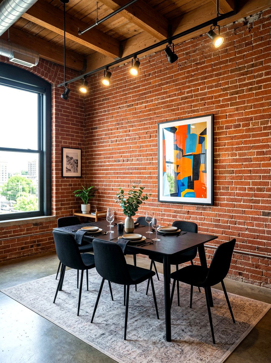 Brick Wall Dining - 30 bistro dining room ideas