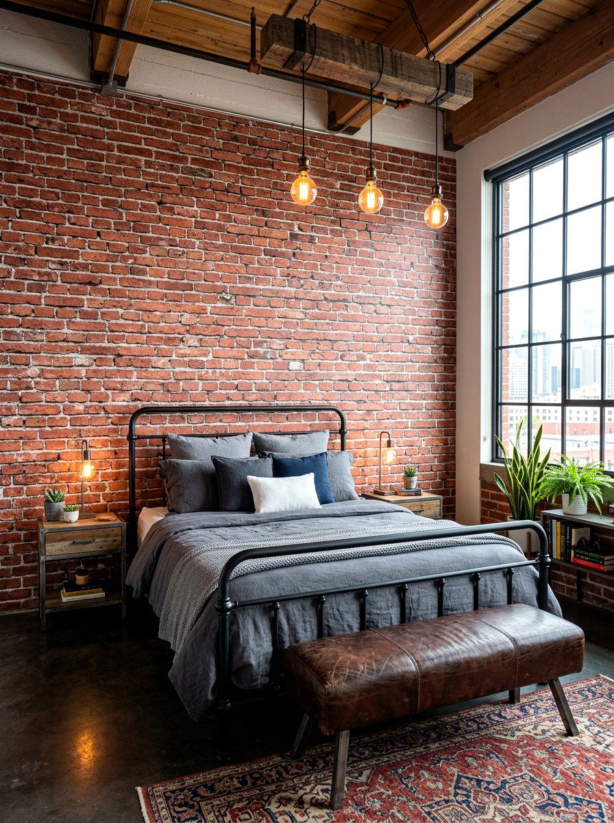 Brick Wall Mural - 30 peel and stick mural ideas
