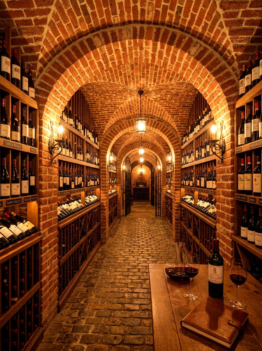 Brick Wall Wine Cellar - 30 basement wine room ideas