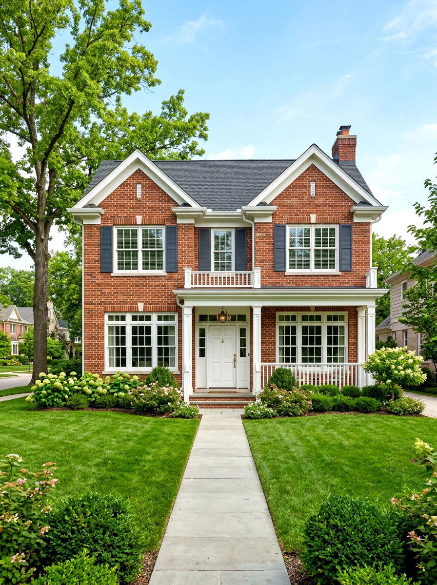 Brick With White Windows - 30 brick house exterior ideas