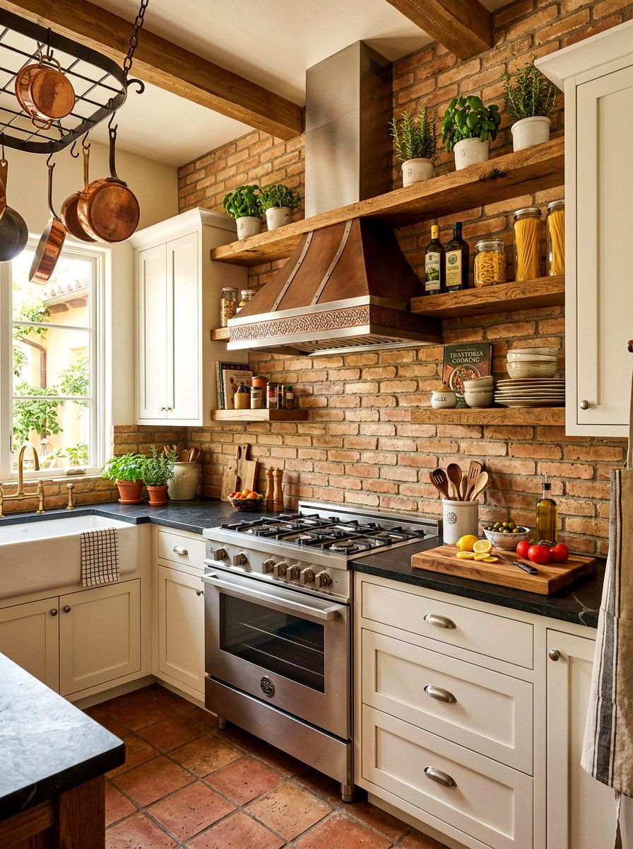 Brick backsplash kitchen wall - 30 brick accent wall ideas