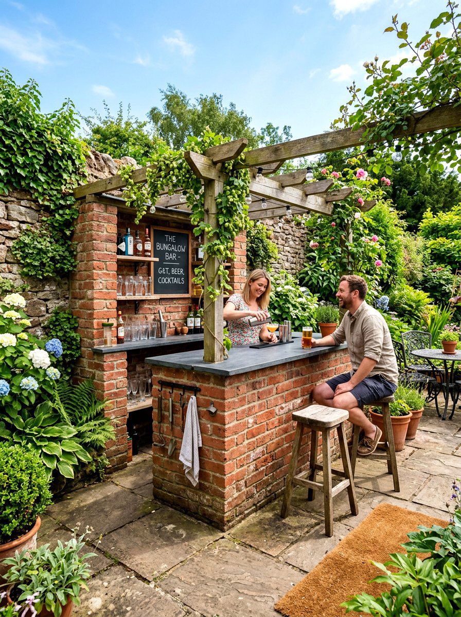 Brick backyard bar - 30 backyard bar ideas