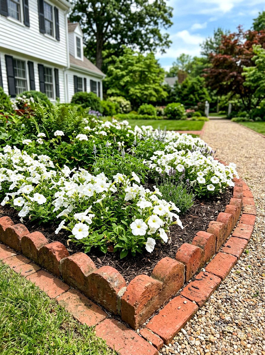 Brick edging flower bed - 30 corner flower bed ideas