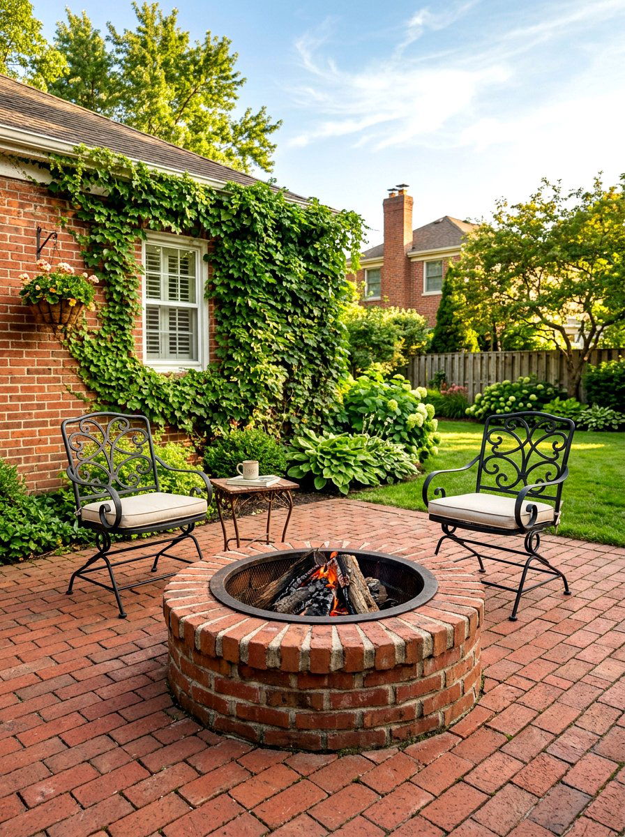 Brick fire pit - 30 round fire pit ideas