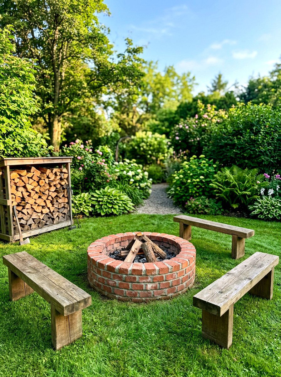 Brick fire pit DIY - 30 fire pit ideas