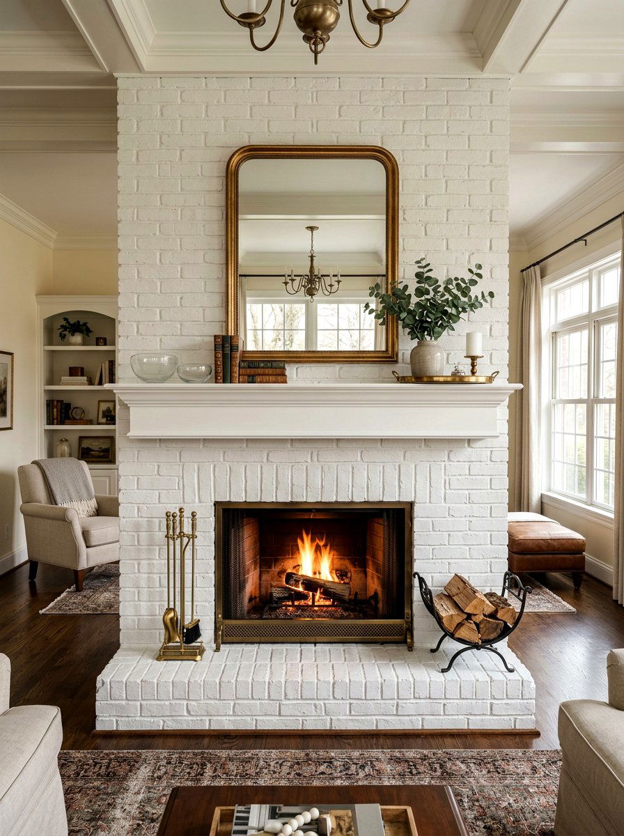 Brick fireplace styling - 30 mantel decor ideas