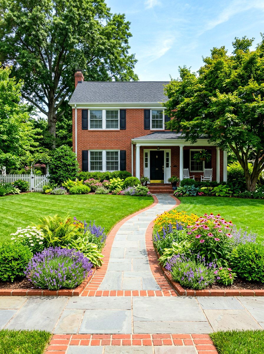 Brick garden border - 30 front yard edging ideas