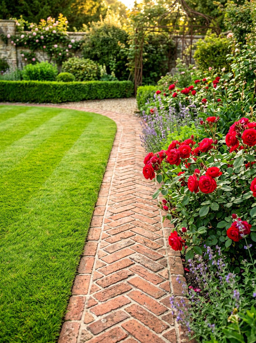 Brick garden edging - 30 garden edging ideas