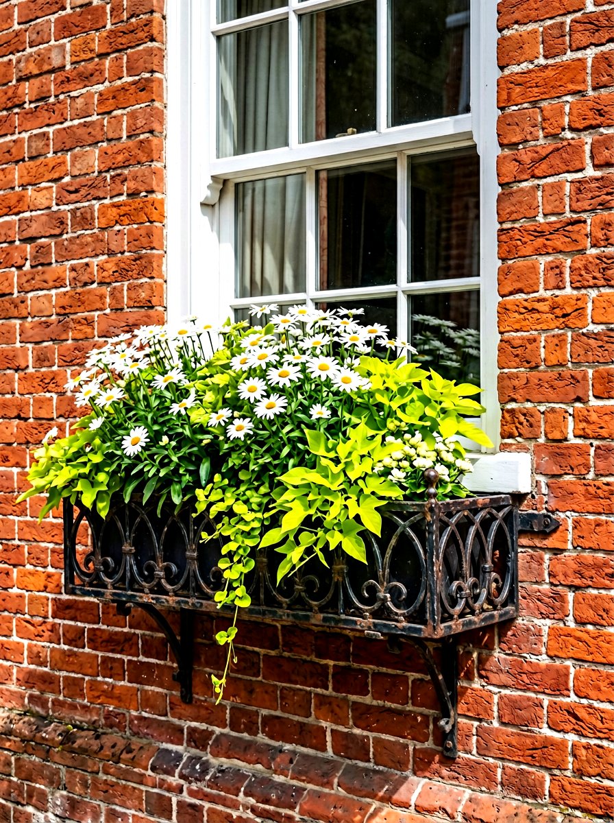 Brick house window box - 30 window flower box ideas