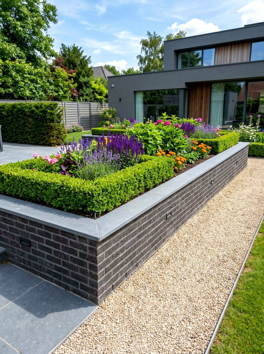 Brick masonry raised bed - 30 modern raised bed ideas