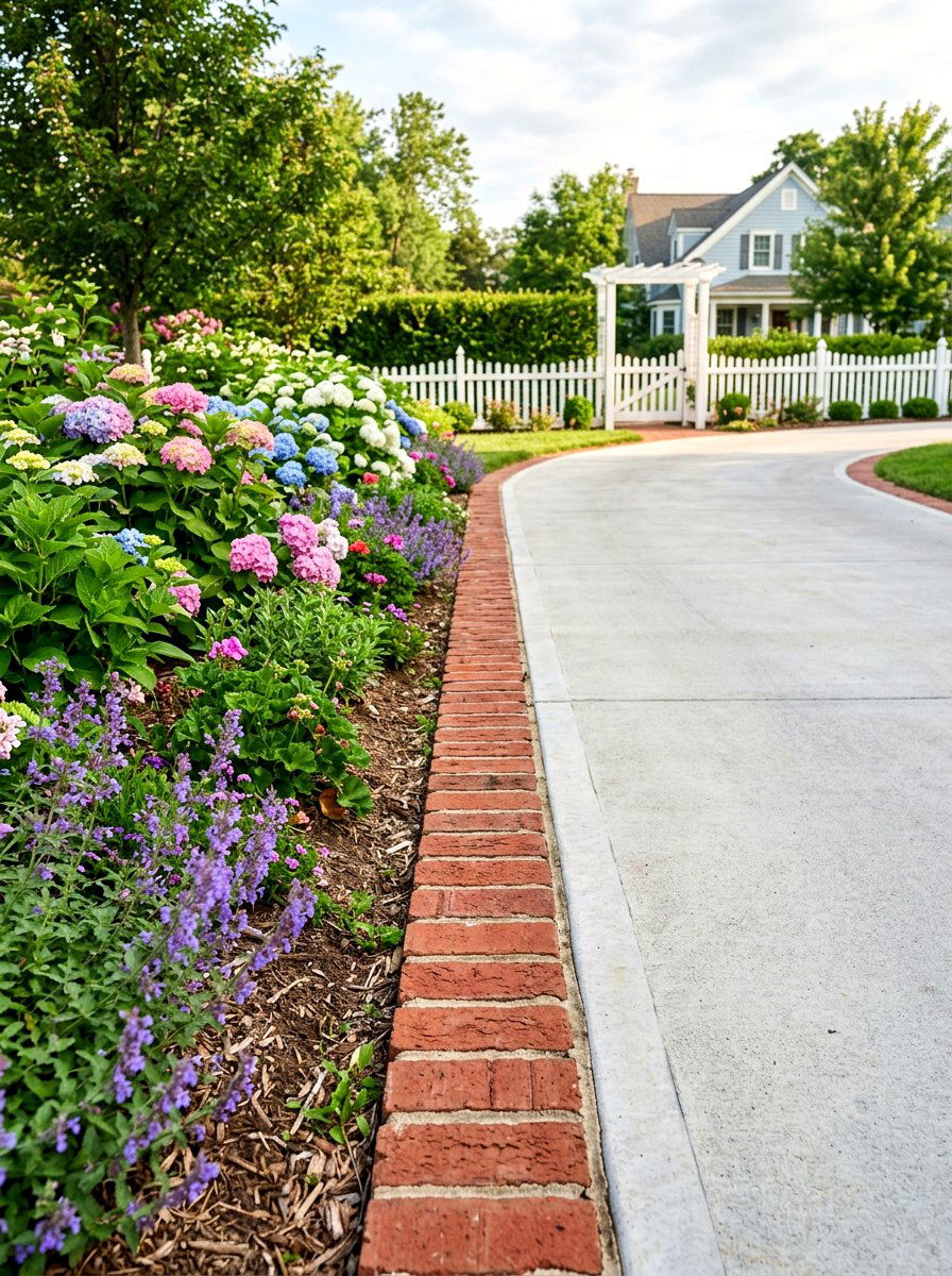 Brick paver border - 30 driveway edging ideas