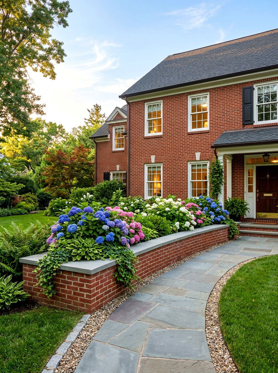 Brick planter boxes - 30 front yard planter ideas
