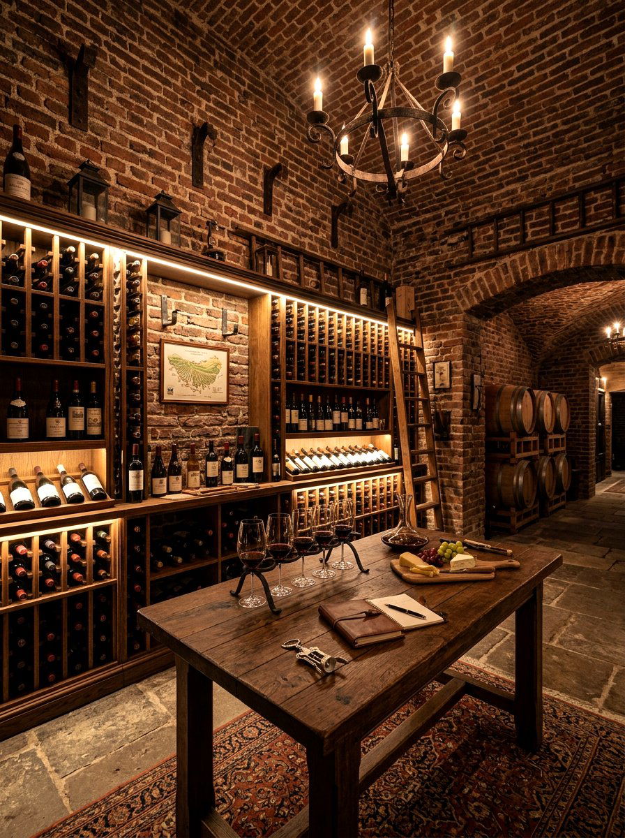 Brick wine cellar wall - 30 brick accent wall ideas