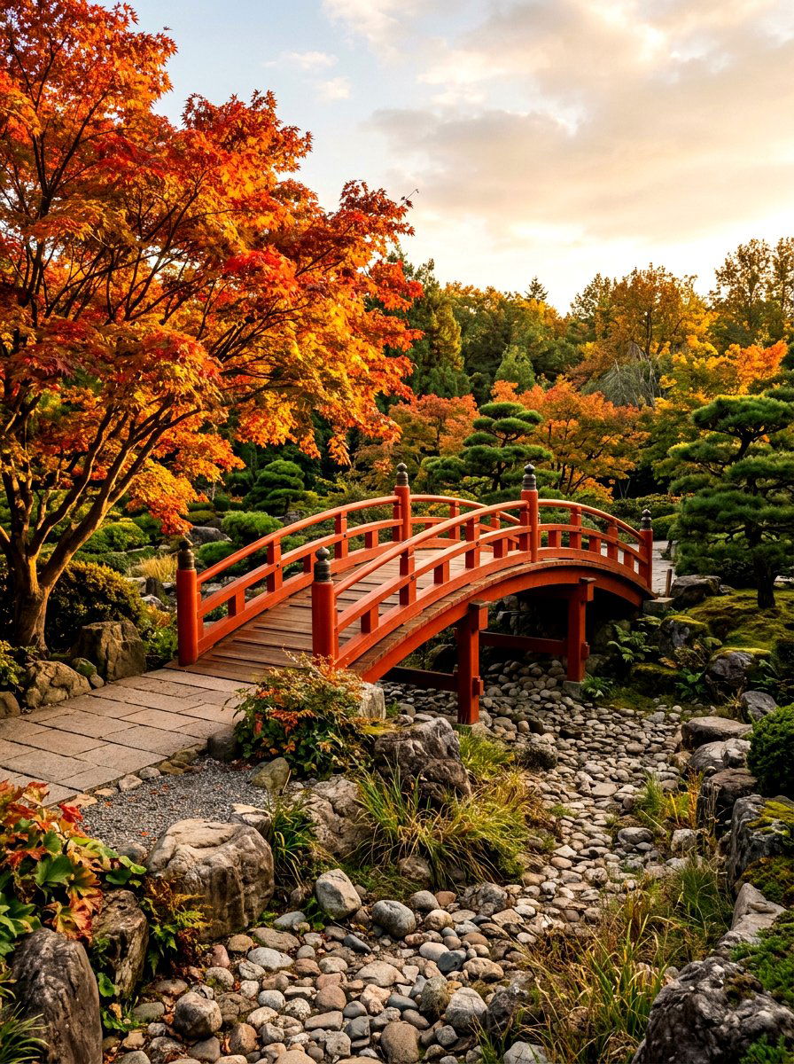 Bridge Accent Japanese Maple - 30 Japanese maple garden ideas