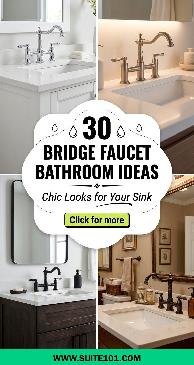 Bridge Faucet Bathroom Ideas 30 Chic Looks for a Beautiful Sink - Bridge Faucet Bathroom Ideas: 30 Chic Looks for a Beautiful Sink