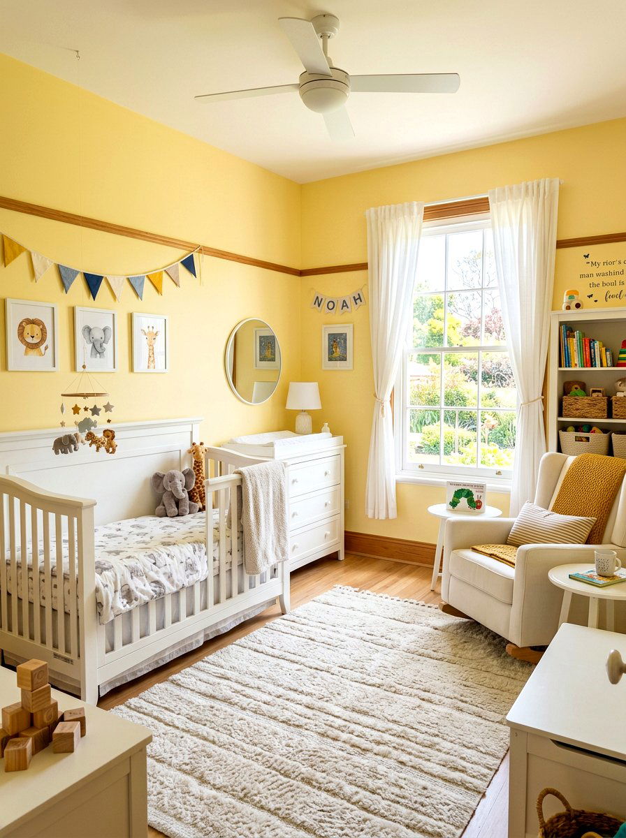 Bright Butter Yellow Nursery - 30 butter yellow nursery ideas