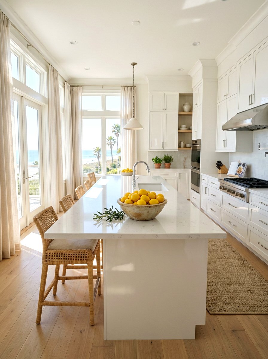 Bright Coastal Kitchen - 30 coastal grandmother kitchen ideas