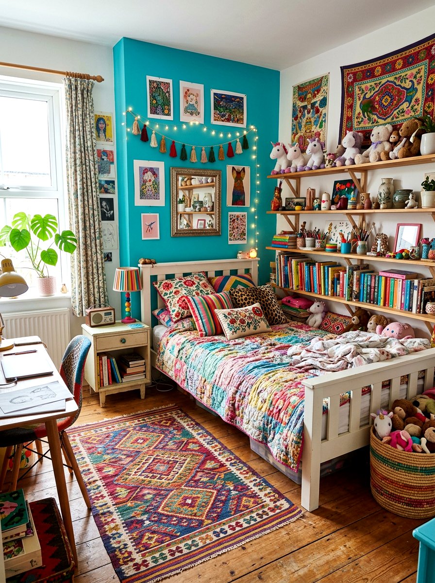 Bright Colorful Eclectic Girl Bedroom - 30 girls bedroom decor ideas