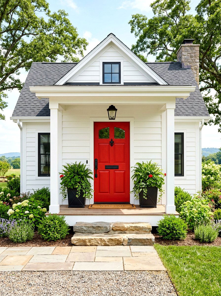 Bright Front Door - 30 home exterior ideas