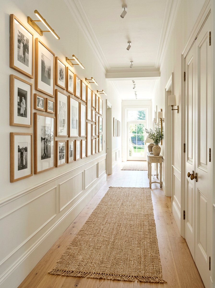Bright Hallway Walls - 30 layered neutral decor ideas