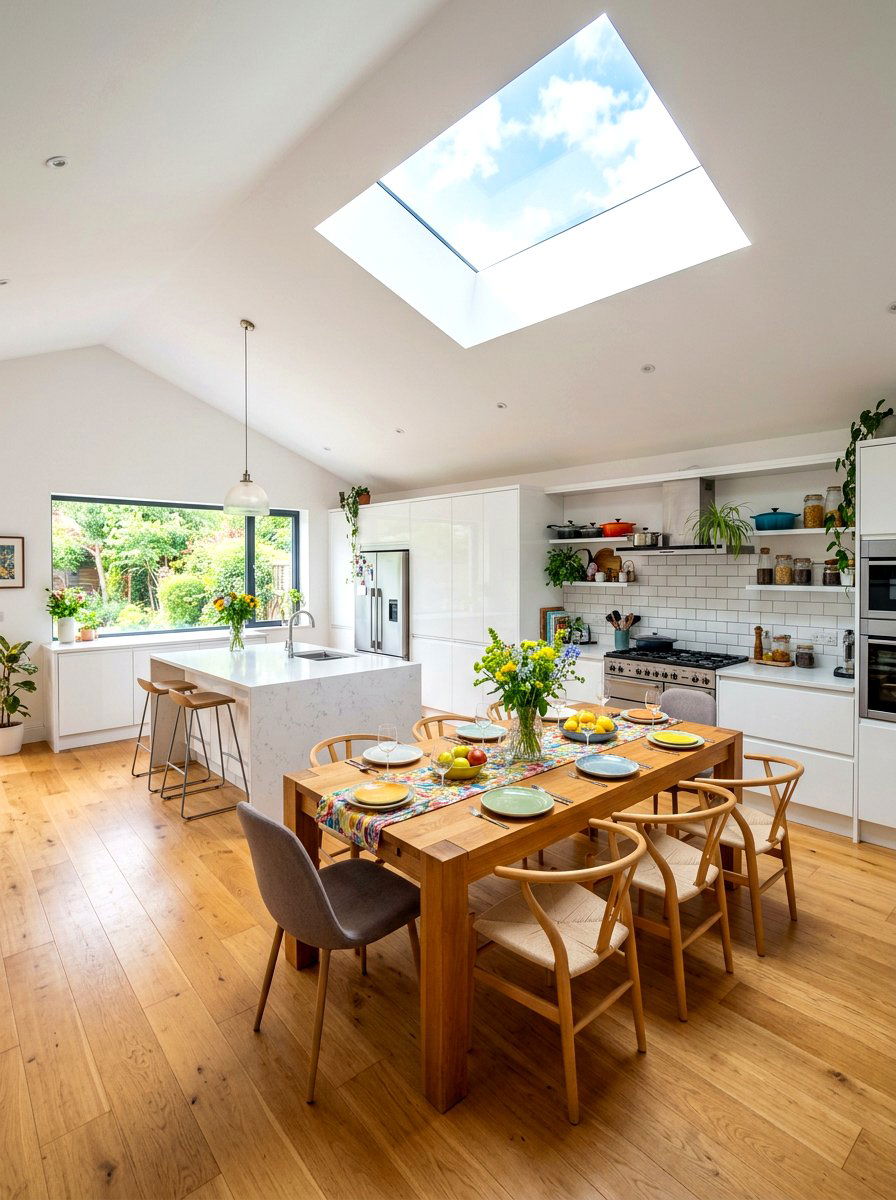 Bright Kitchen Dining Area - 30 kitchen dining combo ideas
