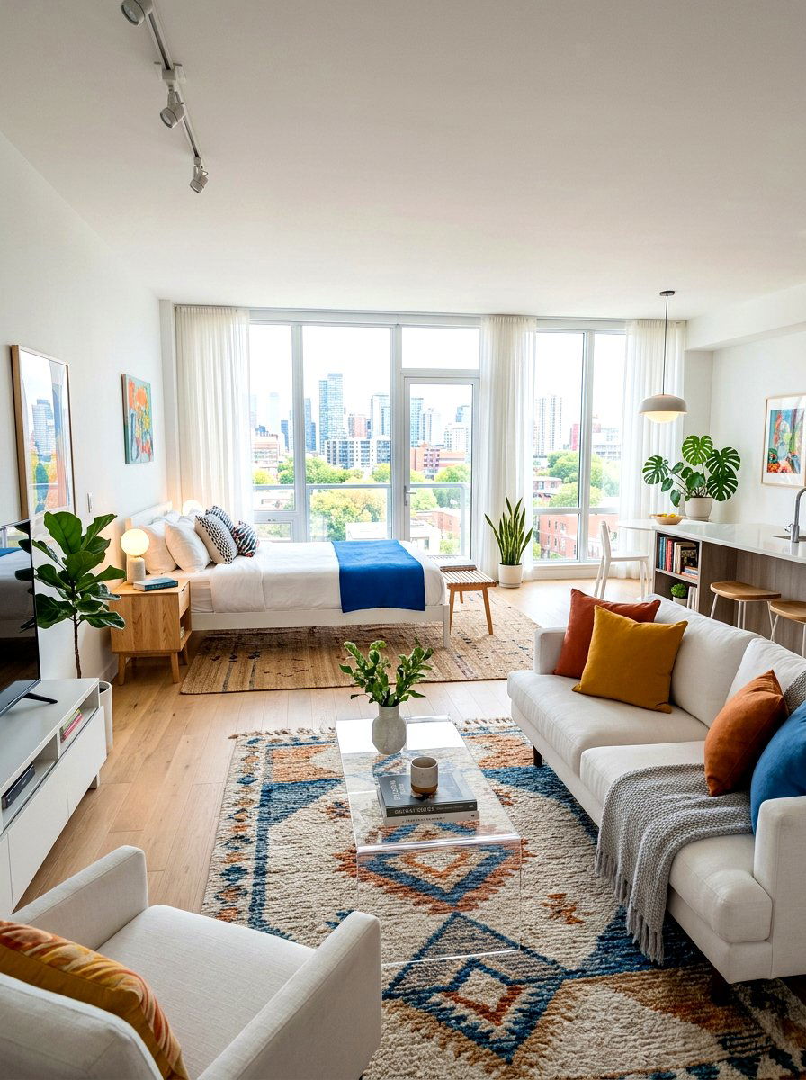 Bright Open Concept Studio - 30 college apartment ideas