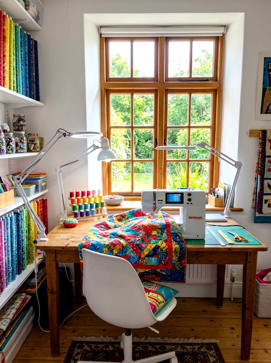 Bright Sewing Nook - 30 sewing nook ideas