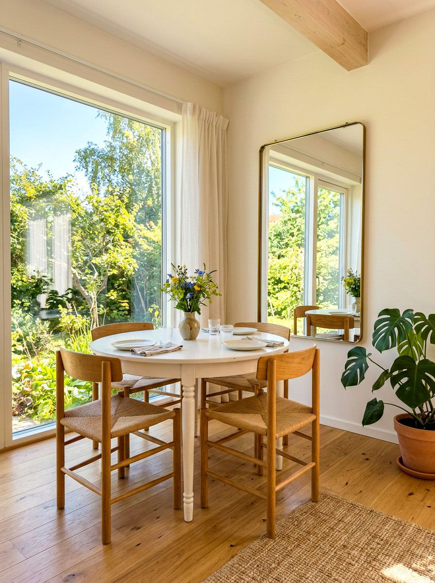 Bright Sunlit Corner - 30 breakfast room decor ideas