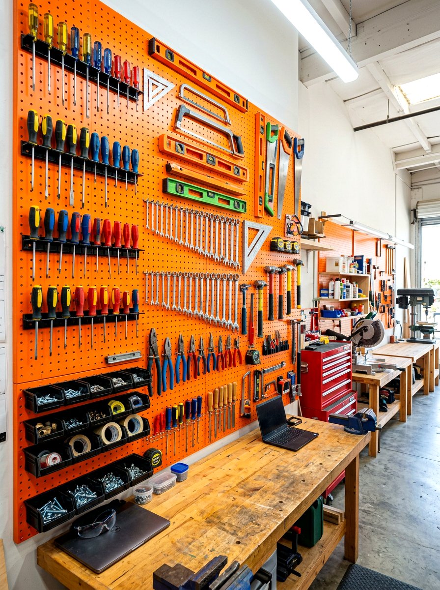 Bright Tool Board - 30 tool wall ideas
