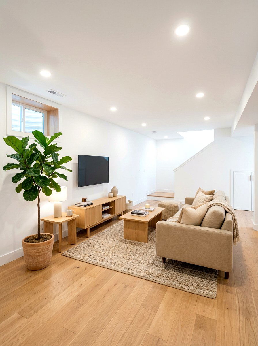 Bright White Basement Walls - 30 basement family room ideas
