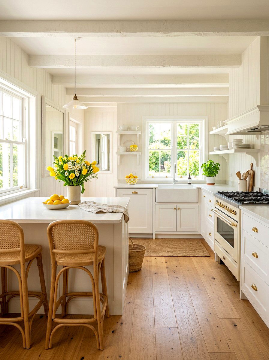 Bright White Cottage Kitchen - 30 storybook kitchen ideas