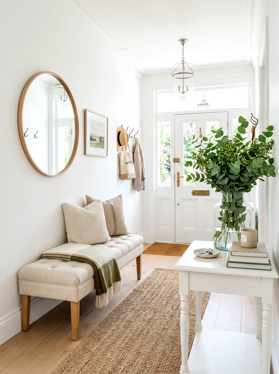 Bright White Entryway - 30 welcoming entryway ideas