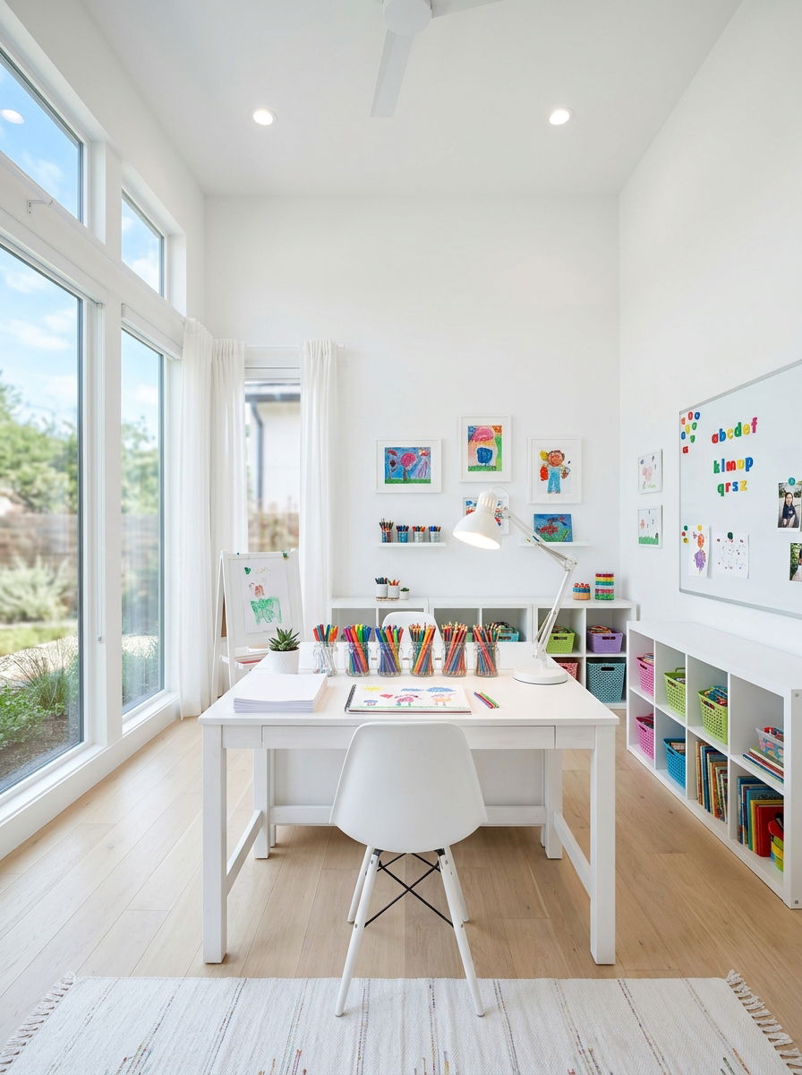 Bright White Kids Studio - 30 homework studio kids ideas