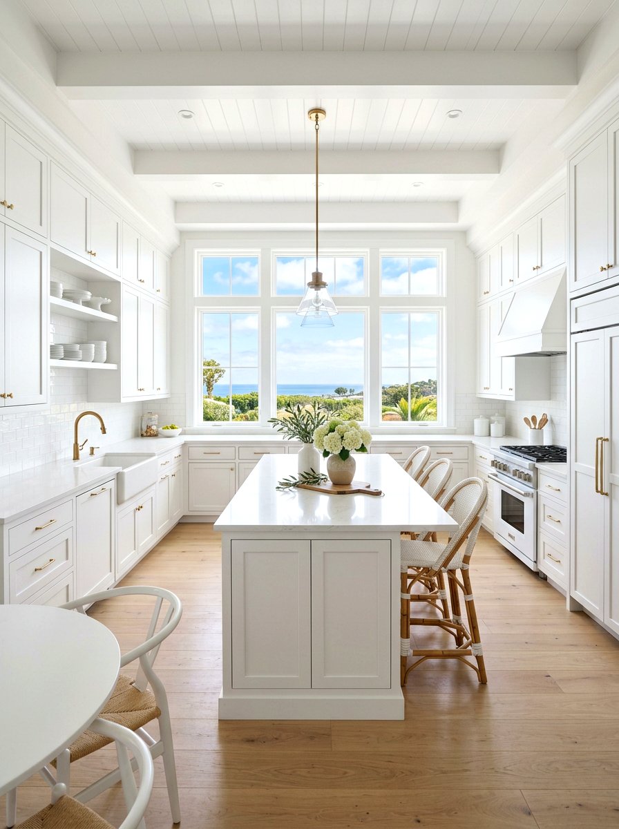 Bright White Kitchen Cabinets - 30 beach house kitchen ideas