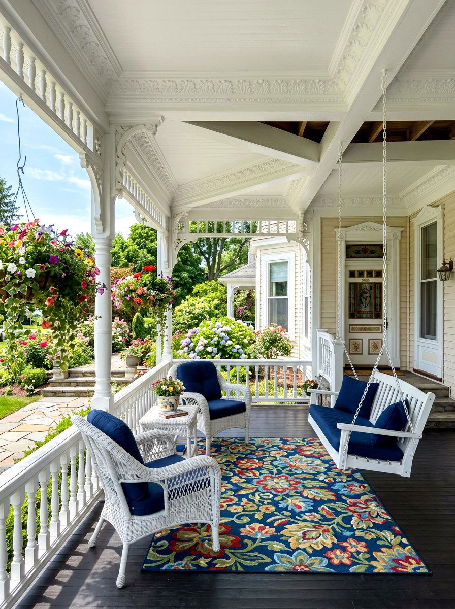 Bright White Porch - 30 porch ceiling paint ideas