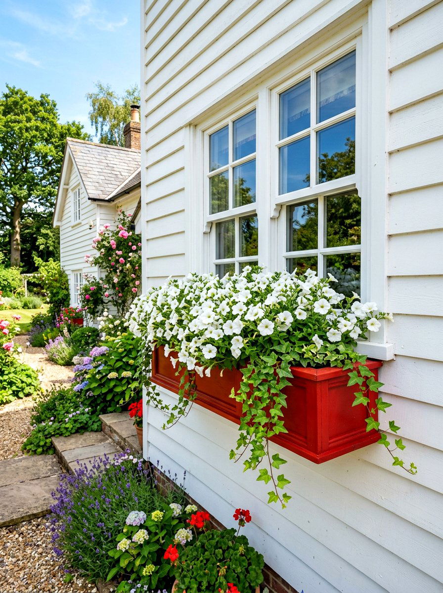 Bright Window Box - 30 colorful garden decor ideas