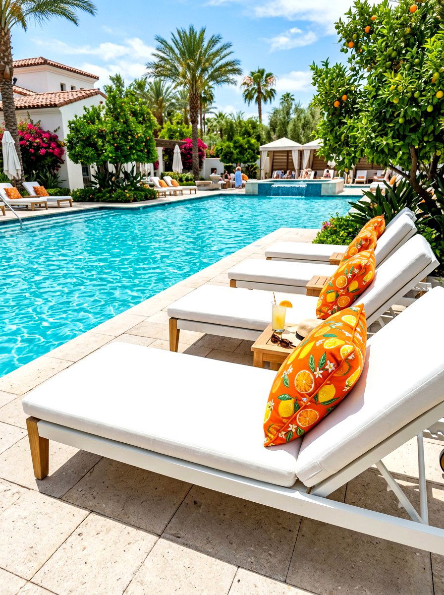 Bright citrus orange outdoor pillow - 30 outdoor throw pillow ideas