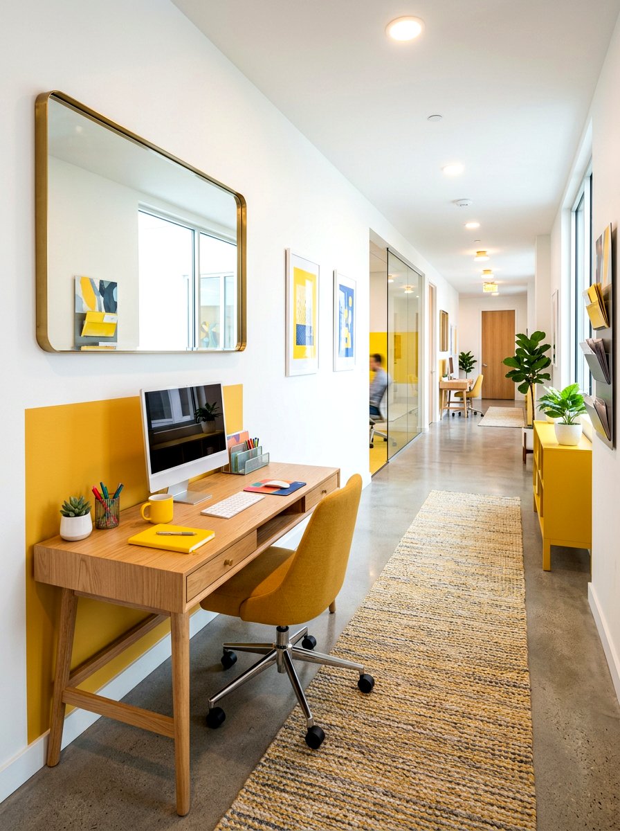 Bright hallway office space - 30 hallway office nook ideas