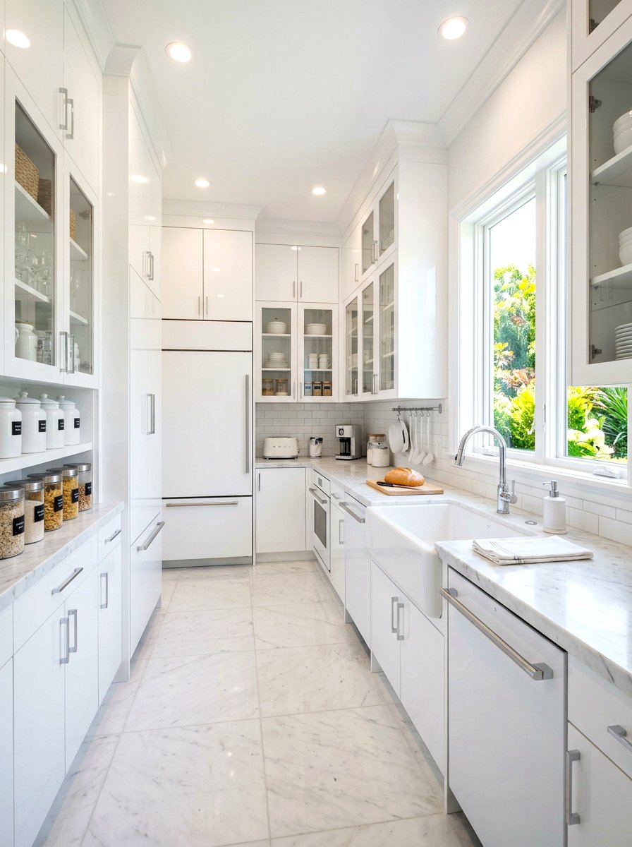 Bright white scullery pantry - 30 beverage pantry ideas