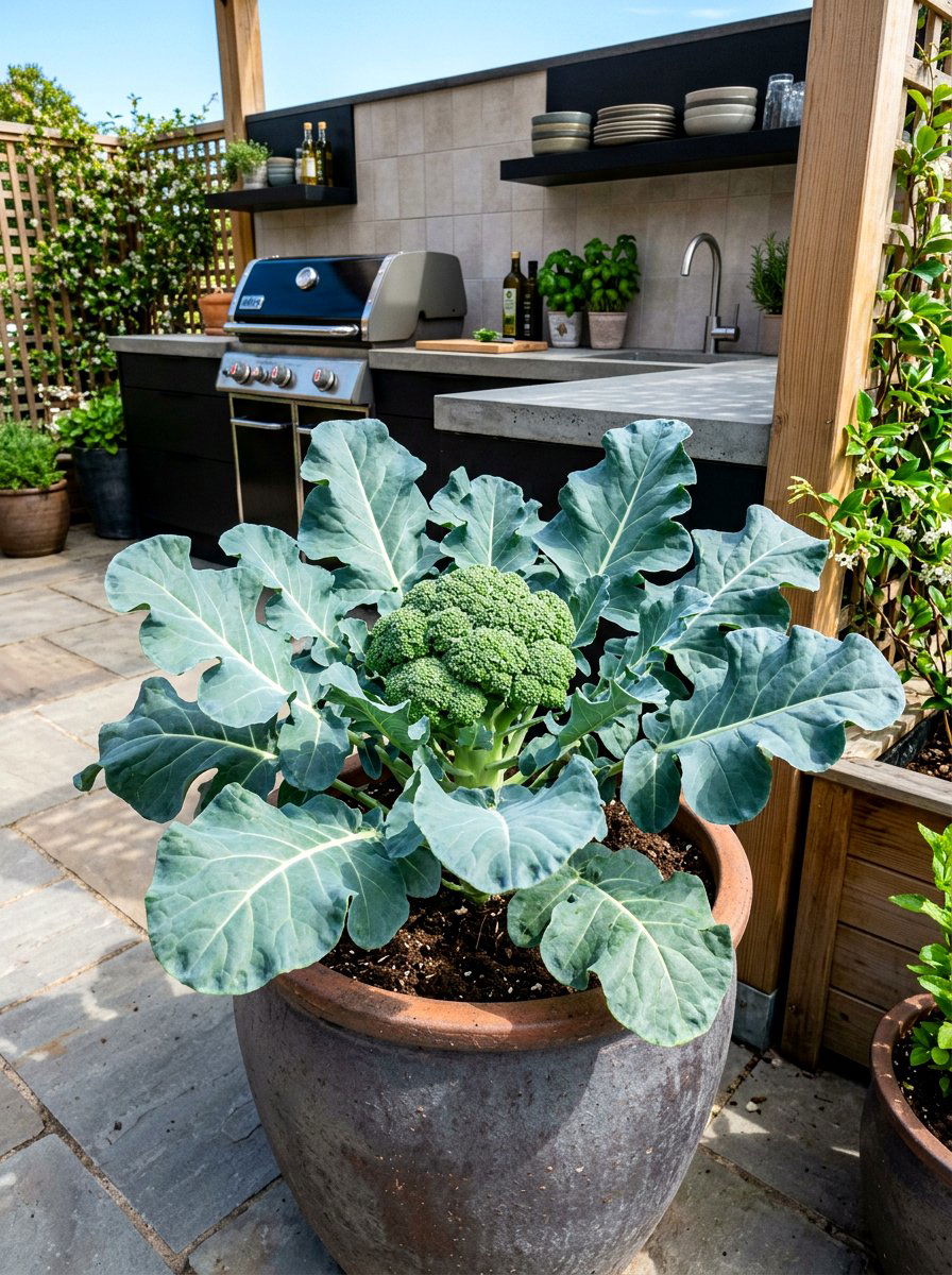 Broccoli Planter - 30 vegetable container garden ideas