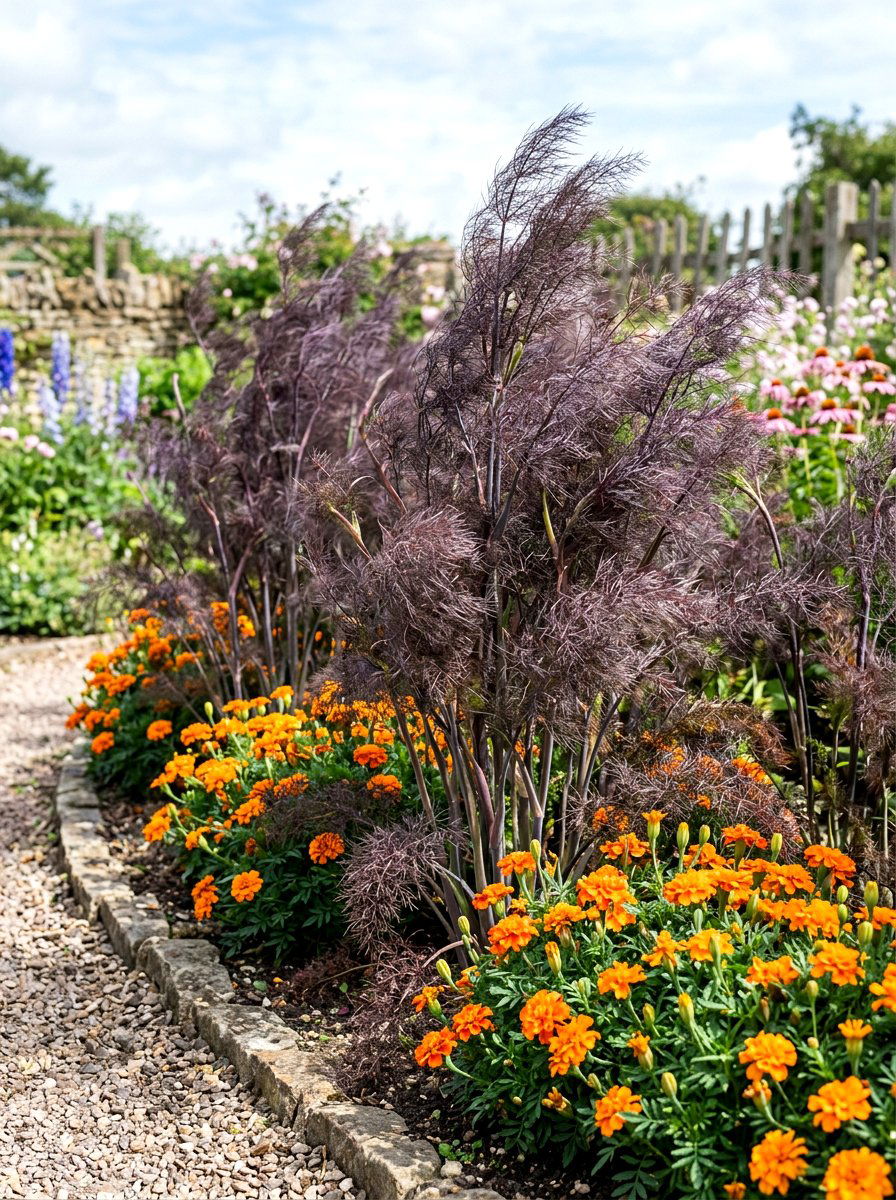Bronze Fennel Texture Garden - 30 sensory herb garden ideas