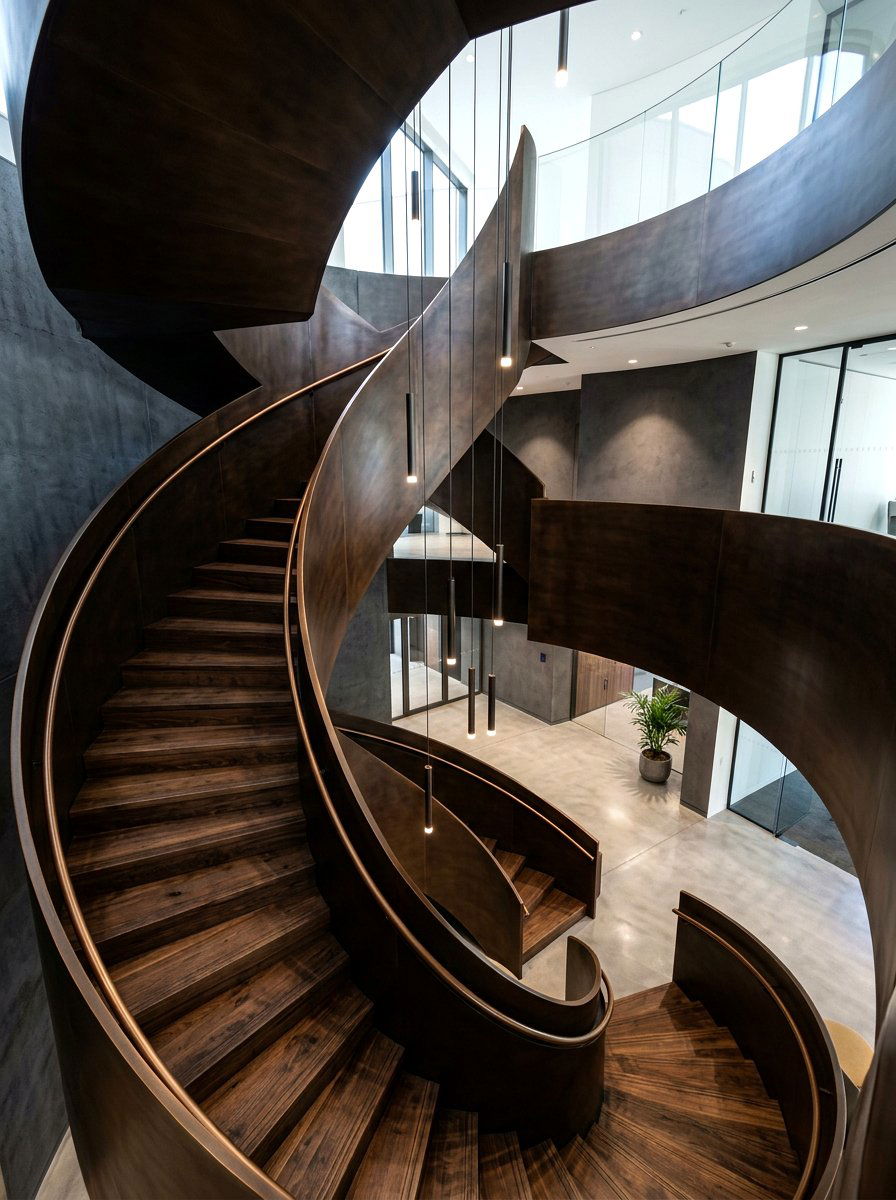 Bronze Stairwell - 30 fall color drench ideas