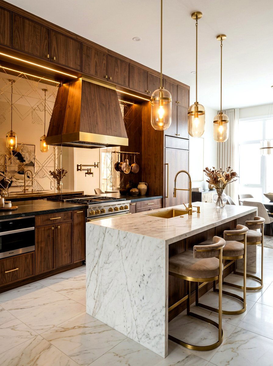 Bronze Tinted Mirror Sheet - 30 mirror tile backsplash ideas