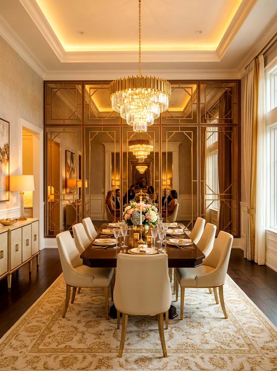 Bronze Tinted Mirror Wall - 30 floor to ceiling mirror wall ideas