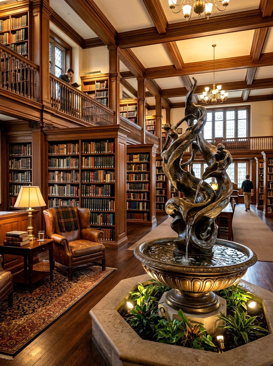 Bronze sculpture indoor fountain - 30 indoor fountain decor ideas