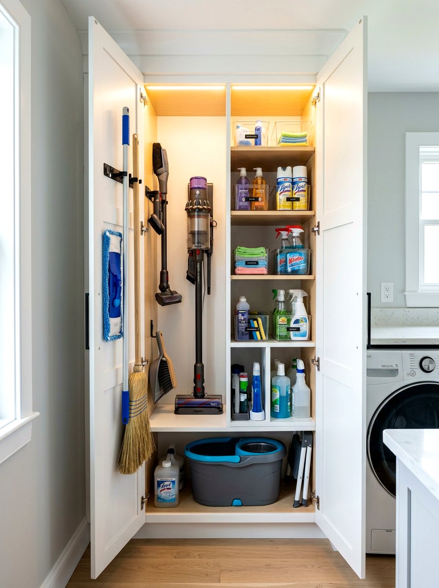 Broom Closet Layout - 30 small utility nook ideas