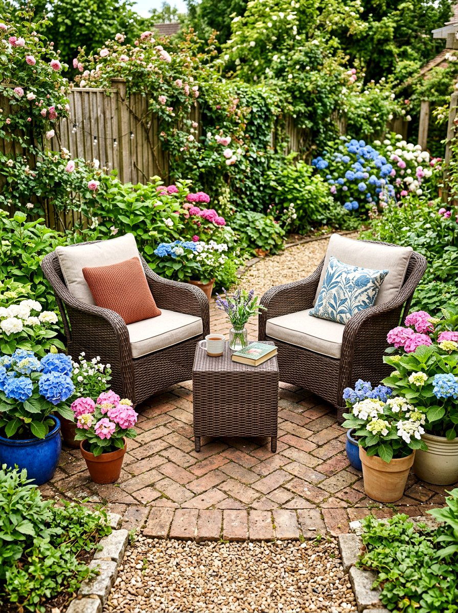 Brown All Weather Wicker Conversation Nook - 30 cocoa patio furniture ideas