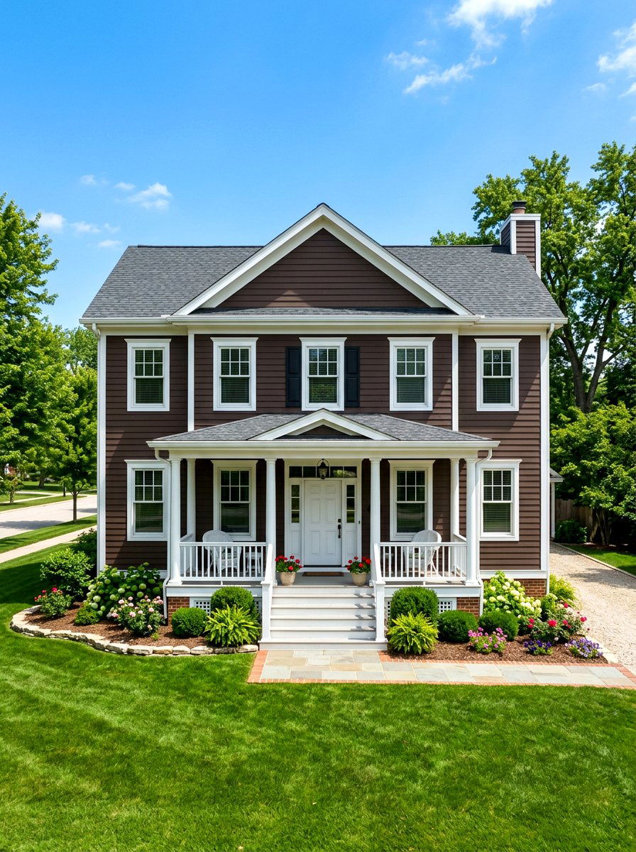 Brown House White Trim - 30 house trim color ideas