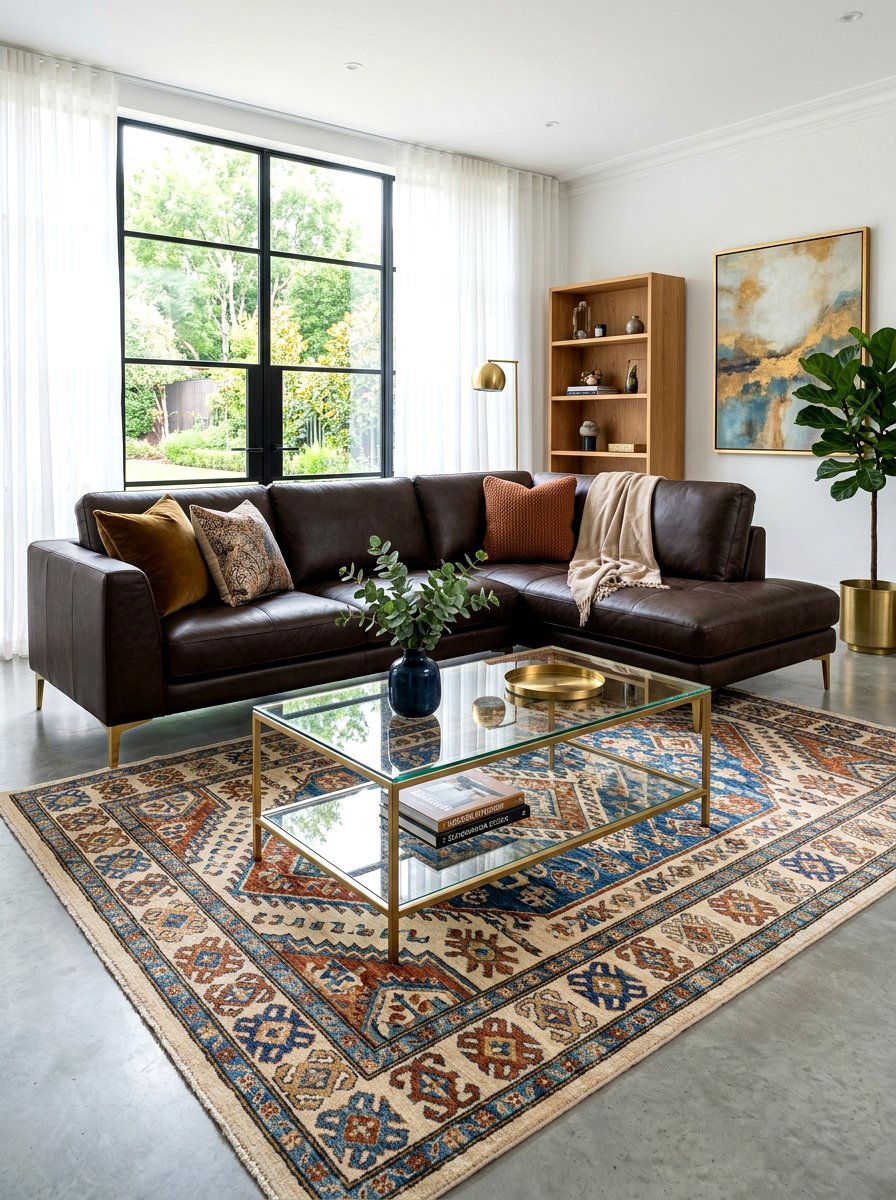 Brown Sofa Glass Coffee Table - 30 brown sofa living room ideas