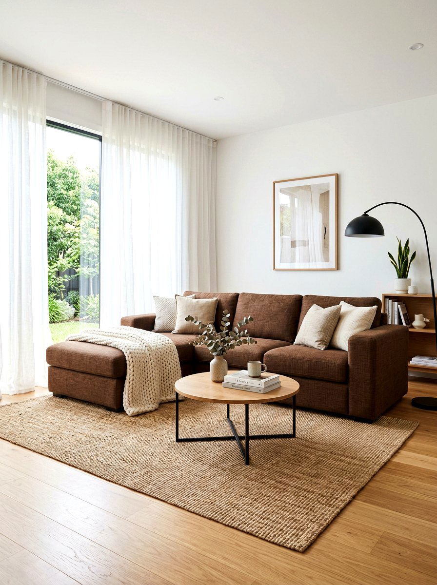 Brown Sofa White Walls - 30 brown sofa living room ideas